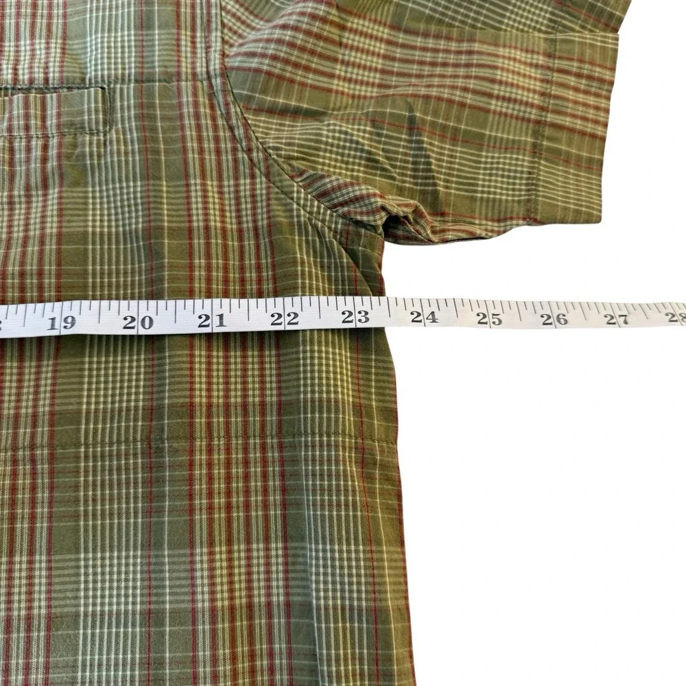 The North Face Ambush Short-Sleeve Shirt Large Olive Green Plaid Outdoor Casual
